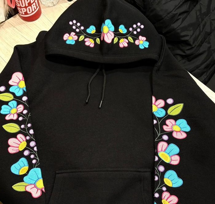 Custom embroidered hoodie manufactured by T&F Textiles