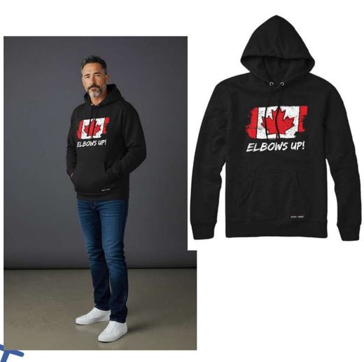 Elbows Up Canada hoodie