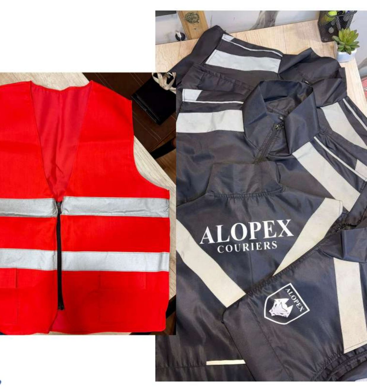 Alopex Couriers hi-visibility vest