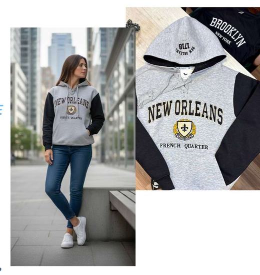 New Orleans Saints embroidered hoodie