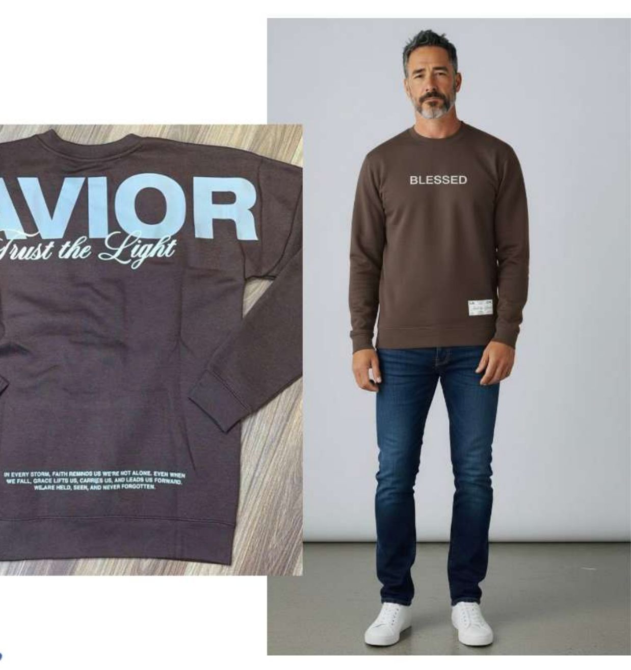 Savior Blessed screenprint sweatshirt
