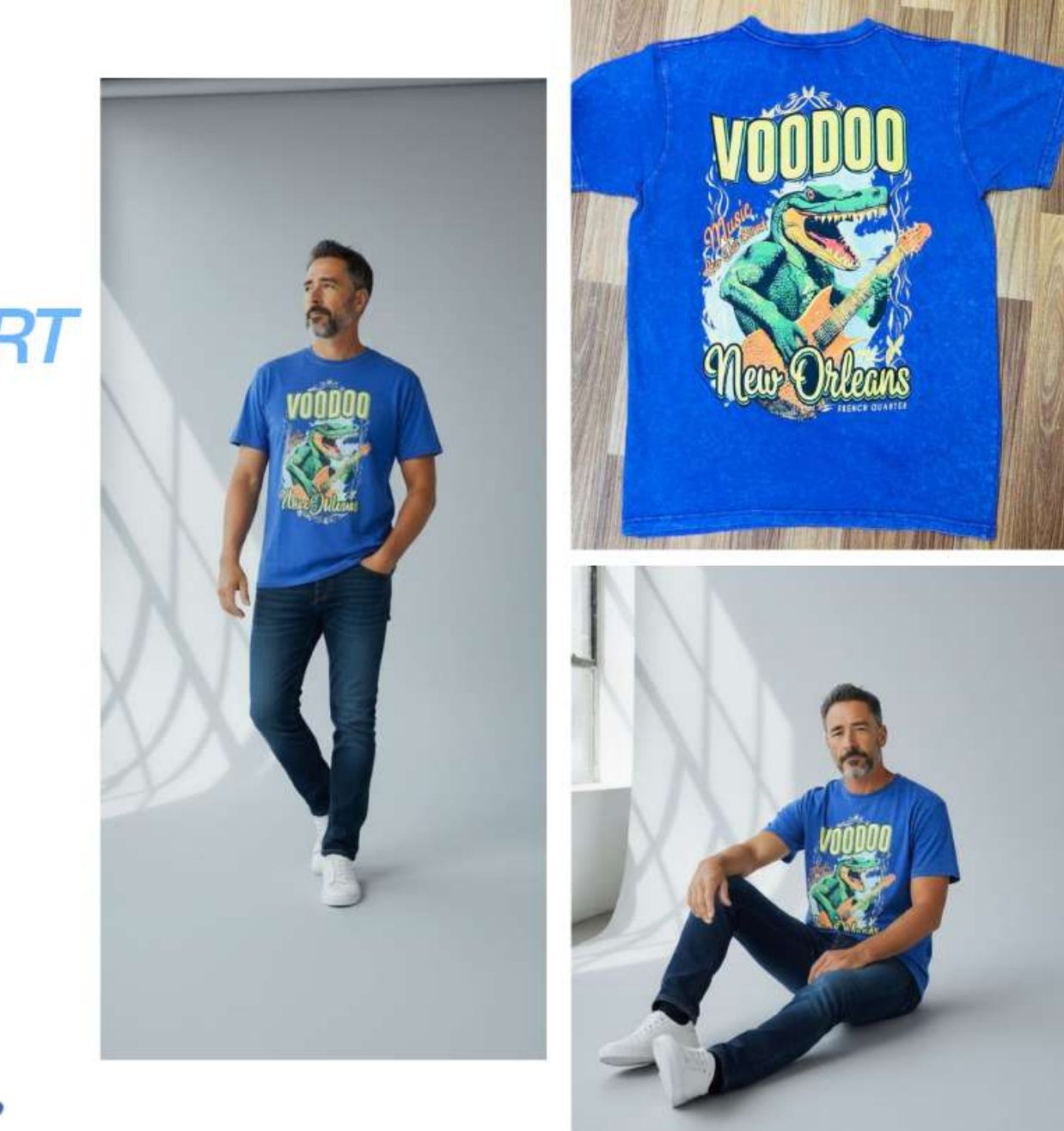 Voodoo New Orleans acid washed tee